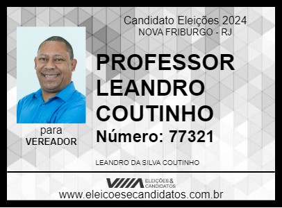 Candidato PROFESSOR LEANDRO COUTINHO 2024 - NOVA FRIBURGO - Eleições