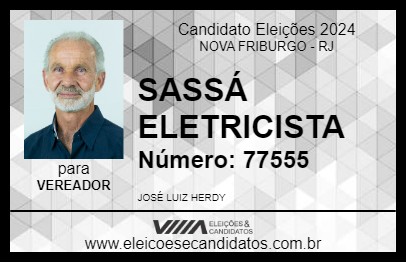 Candidato SASSÁ ELETRICISTA 2024 - NOVA FRIBURGO - Eleições