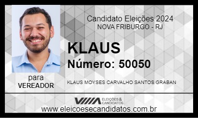 Candidato KLAUS 2024 - NOVA FRIBURGO - Eleições