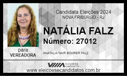 Candidato NATÁLIA FALZ 2024 - NOVA FRIBURGO - Eleições