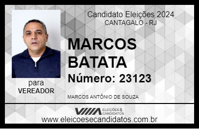 Candidato MARCOS BATATA 2024 - CANTAGALO - Eleições