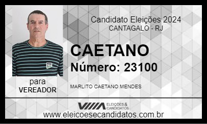 Candidato CAETANO 2024 - CANTAGALO - Eleições