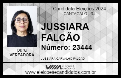 Candidato JUSSIARA FALCÃO 2024 - CANTAGALO - Eleições