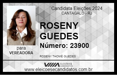 Candidato ROSENY GUEDES 2024 - CANTAGALO - Eleições