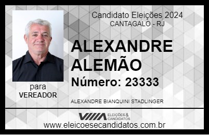 Candidato ALEXANDRE ALEMÃO 2024 - CANTAGALO - Eleições