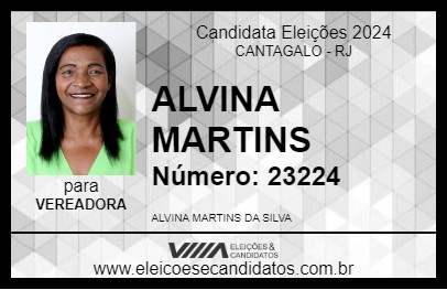 Candidato ALVINA MARTINS 2024 - CANTAGALO - Eleições