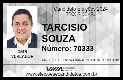 Candidato TARCISIO SOUZA 2024 - TRÊS RIOS - Eleições