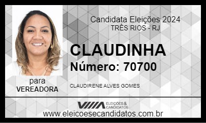 Candidato CLAUDINHA 2024 - TRÊS RIOS - Eleições