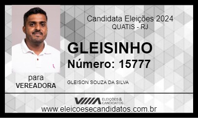 Candidato GLEISINHO 2024 - QUATIS - Eleições