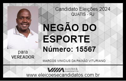 Candidato NEGÃO DO ESPORTE 2024 - QUATIS - Eleições