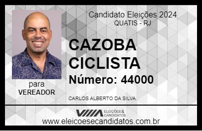 Candidato CAZOBA CICLISTA 2024 - QUATIS - Eleições