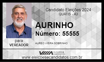 Candidato AURINHO 2024 - QUATIS - Eleições