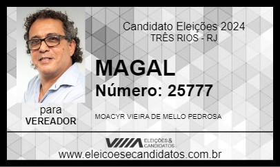 Candidato MAGAL 2024 - TRÊS RIOS - Eleições