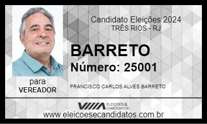 Candidato BARRETO 2024 - TRÊS RIOS - Eleições