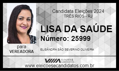 Candidato LISA DA SAÚDE 2024 - TRÊS RIOS - Eleições