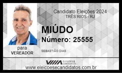 Candidato MIÚDO 2024 - TRÊS RIOS - Eleições