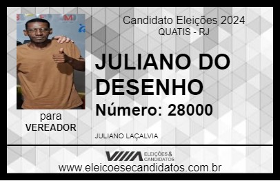 Candidato JULIANO DO DESENHO 2024 - QUATIS - Eleições