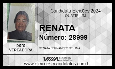 Candidato RENATA 2024 - QUATIS - Eleições