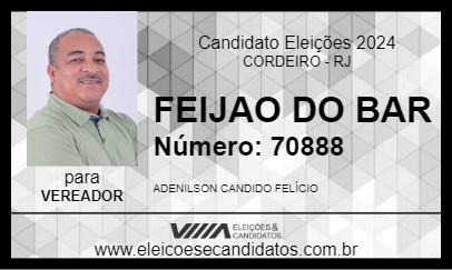 Candidato FEIJAO DO BAR 2024 - CORDEIRO - Eleições