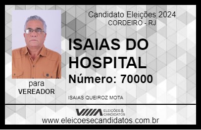 Candidato ISAIAS QUEIROZ 2024 - CORDEIRO - Eleições