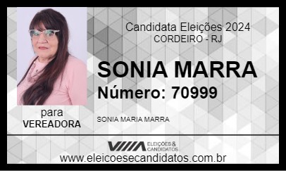 Candidato SONIA MARRA 2024 - CORDEIRO - Eleições