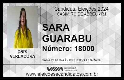 Candidato SARA GUARABU 2024 - CASIMIRO DE ABREU - Eleições