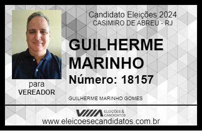 Candidato GUILHERME MARINHO 2024 - CASIMIRO DE ABREU - Eleições