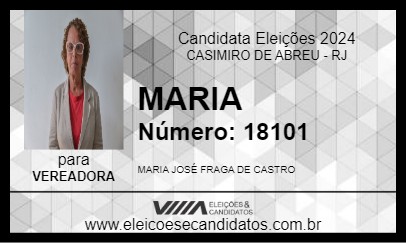 Candidato MARIA 2024 - CASIMIRO DE ABREU - Eleições