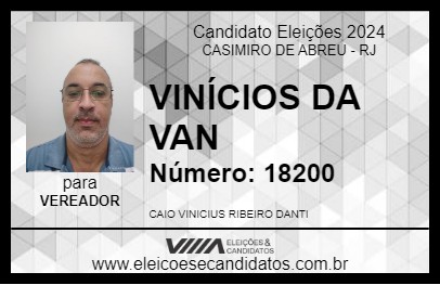 Candidato VINÍCIOS DA VAN 2024 - CASIMIRO DE ABREU - Eleições