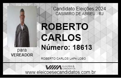 Candidato ROBERTO CARLOS 2024 - CASIMIRO DE ABREU - Eleições