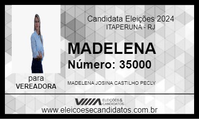 Candidato MADELENA 2024 - ITAPERUNA - Eleições