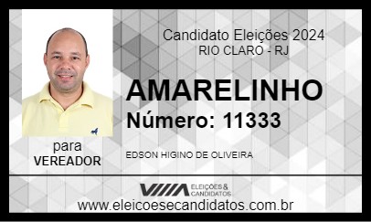 Candidato AMARELINHO 2024 - RIO CLARO - Eleições