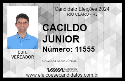 Candidato CACILDO JUNIOR 2024 - RIO CLARO - Eleições