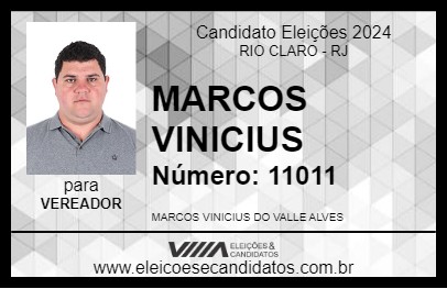 Candidato MARCOS VINICIUS 2024 - RIO CLARO - Eleições