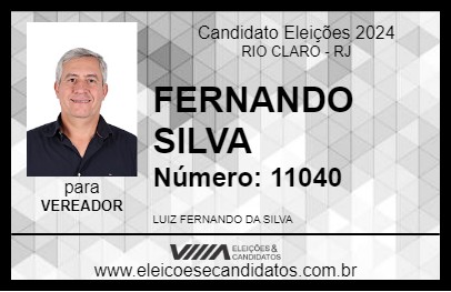 Candidato FERNANDO SILVA 2024 - RIO CLARO - Eleições