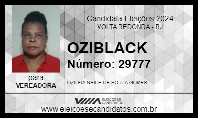 Candidato OZIBLACK 2024 - VOLTA REDONDA - Eleições