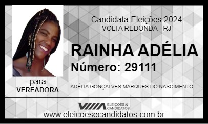 Candidato RAINHA ADÉLIA 2024 - VOLTA REDONDA - Eleições