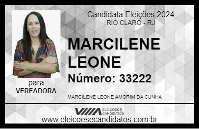 Candidato MARCILENE LEONE 2024 - RIO CLARO - Eleições