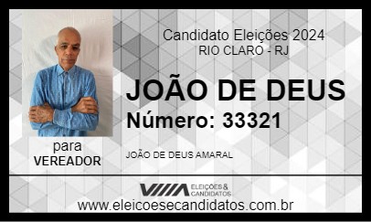 Candidato JOÃO DE DEUS 2024 - RIO CLARO - Eleições