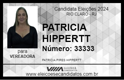 Candidato PATRICIA HIPPERTT 2024 - RIO CLARO - Eleições