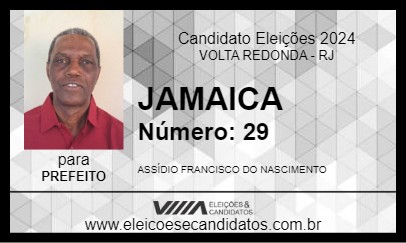 Candidato JAMAICA 2024 - VOLTA REDONDA - Eleições