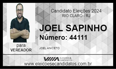 Candidato JOEL SAPINHO 2024 - RIO CLARO - Eleições