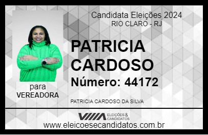 Candidato PATRICIA CARDOSO 2024 - RIO CLARO - Eleições