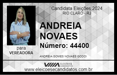 Candidato ANDREIA NOVAES 2024 - RIO CLARO - Eleições