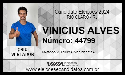 Candidato VINICIUS ALVES 2024 - RIO CLARO - Eleições