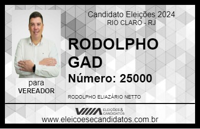 Candidato RODOLPHO GAD 2024 - RIO CLARO - Eleições