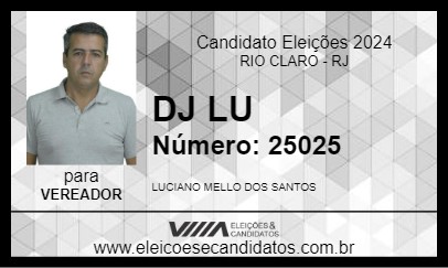 Candidato DJ LU 2024 - RIO CLARO - Eleições