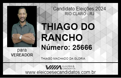 Candidato THIAGO DO RANCHO 2024 - RIO CLARO - Eleições