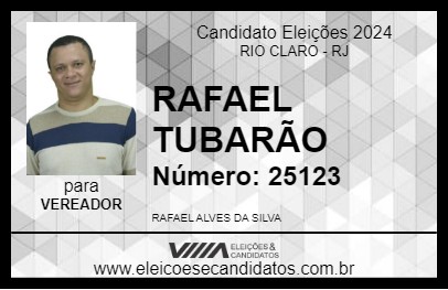 Candidato RAFAEL TUBARÃO 2024 - RIO CLARO - Eleições