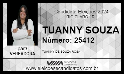 Candidato TUANNY SOUZA 2024 - RIO CLARO - Eleições